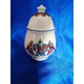 Elizabeth Arden Porcelain BYZANTIUM Lidded Vanity Jar Container LOVE BIRDS MOTIF #
