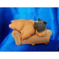 Vintage Large Pottery Pigs Sleeping on a Chair