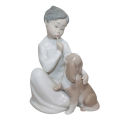 Retired Lladro 4522 Shh Quiet Puppy Young Boy with Cocker Spaniel Dog Figurine