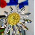 Lovely Swarovski Crystal Clear Yellow Marguerite Daisy Flower  #