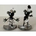 Swarovski Disney Steamboat Willie Mickey And Minnie Mouse Figurine 1142826 *