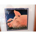 Stunning Pig under Moonlight LTD Print #