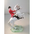 BESWICK VERY RARE `HUNTSMAN` REARING ON A RARE ( WHITE HORSE)