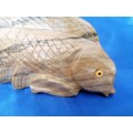 Stunning Large stone fish with glass eyes #