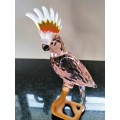 SWAROVSKI 2005 RED COCKATOO PARADISE BIRD PARROT on OWN STAND BOXED #
