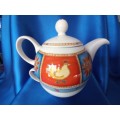 Arthur Wood Dawn Teapot and Tea Cup Tea for One Chicken Floral Stack - KEY P4