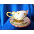 Stunning Hand Painted Cup and Saucer