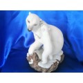 Brooks and Bentley Gentle Majesty Bear Hug Polar Bear and cub fine porcelain 1990 #