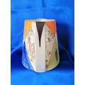 Hand painted Large pottery Jug From Clay Africa Namibia, Elephant Giraffe and Buck