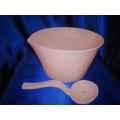 Pink Pottery Ice Bowl and Spoon by MUD