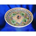 Large Nazari Folkloric Portugal Hand Painted Round XV Rooster Serving Bowl