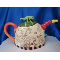 Rika Senekal Hand-Made Hand-Painted one of a kind Ceramic Tea Pot