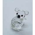 Swarovski Silver Crystal Large Left Facing Koala Bear Boxed #