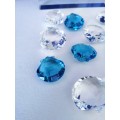 Swarovski Crystal Miniture Blue and clear Shells #