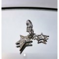 Genuine Swarovski Charm Bracelet Clip On Charm -  Crystal Stars.   #