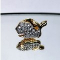 RARE Vintage Savvy Swarovski Crystal WHALE Pin with Swan logo on back #