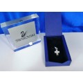 Genuine Swarovski Charm Bracelet Clip On Charm -  Crystal Cross.   #