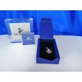 Genuine Swarovski Charm Bracelet Clip On Charm - Light Rose Pink Crystal Butterfly.   #