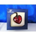 Genuine Swarovski Large Red Crystal Heart Necklace   #
