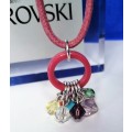 Genuine Swarovski Ring with Coloured Crystals Necklace   #