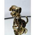 Beautiful Vintage Dog with Silver Collar Pin #