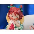 Charlot Byi Figurines and Dolls Goebel Advertising Display Sign Red Headed Girl 1966