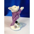 Old Porcelain Pig Playing the Flute