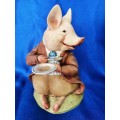 Beatrix Potter Pigling Bland Pig Money Box Frederick Warne Border Fine Arts 1994 *