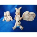 Very Sweet Ceramic 4 Rabbits