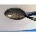 Sterling Silver Baby spoon  `This Little Piggy` Antique  #