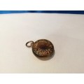 Victorian Brass Soveriegn chatelaine Case with an Embossed Front  #
