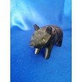 Irish Black Bog Oak Pig  #