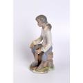 Lladro Style Tengra `Boy with Axe` figurine