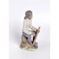 Lladro Style Tengra `Boy with Axe` figurine