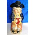19th Century  Toby Jug with Hat Lid Hand Painted Height 25cm