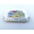 Wedgwood Susie Cooper Queen Silver Jubilee Square Dish issue of 500