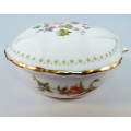 Wedgwood Mirabelle trinket box and lid - shell shape flowers on white  #