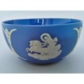 Vintage Wedgwood Jasper Blue Glazed Dish - Bowl  #