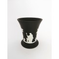 Vintage Wedgwood Jasper Basalt Black Vase  #