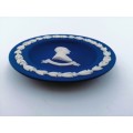 Vintage Wedgwood Jasper Medium Blue King Round Dish  #