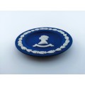 Vintage Wedgwood Jasper Medium Blue Queen Round Dish  #