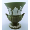 Wedgwood Jasper Green Vase  #