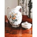 Large Staffordshire jug and soap dish