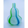 Murano Style Blue and green Swirl Pattern Vase