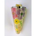 Art Deco Arthur Wood Pink pastel flowers wall flower pocket