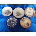 Five mixed china saucers plates and bowls