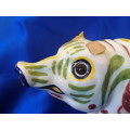 Mosinic French Faience Pig Flower Frog Antique France *