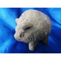 Antique Solid Clay Pig Wild Boar Hog