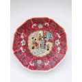 Pink famille rose Chinese plate