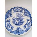 Antique John Maddock and Sons Royal Vitreous Bombay Blue Rimed Plates